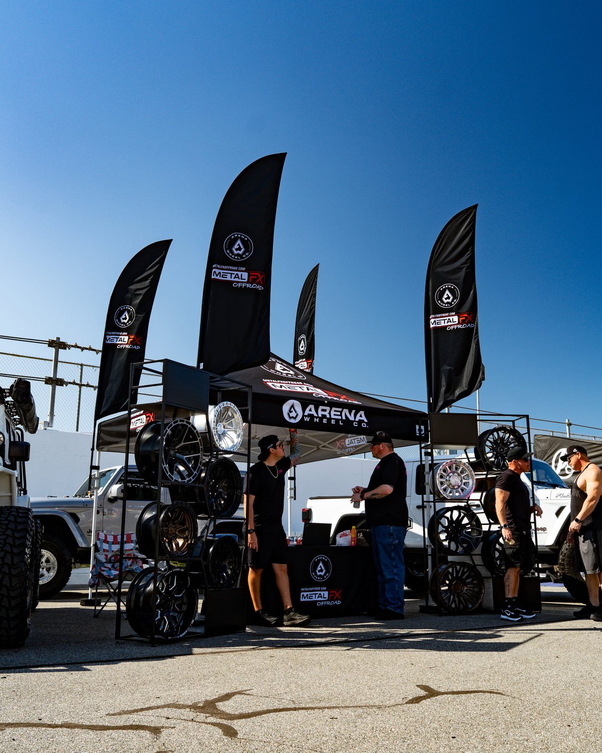 Arena Wheel Co event booth
