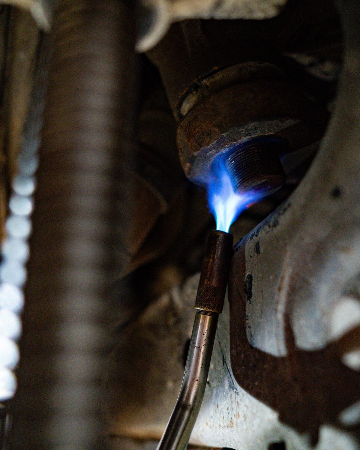Torch on a seized bolt